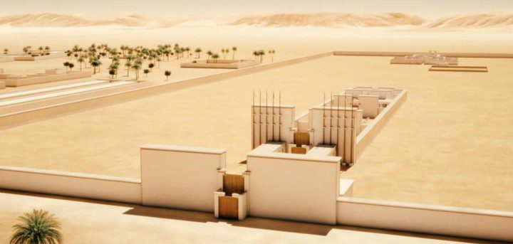 Representación 3D de la ciudad de Amarna