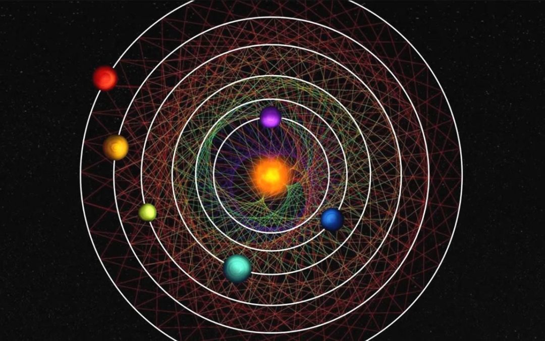 Científicos descubren un sistema solar de seis planetas que se mueven perfectamente sincronizados