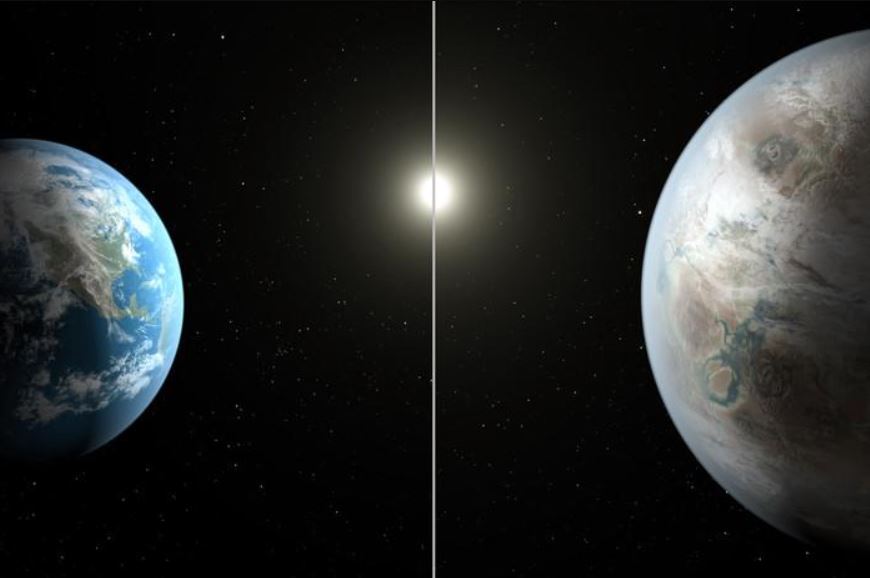 Comparación entre la Tierra y un exoplaneta