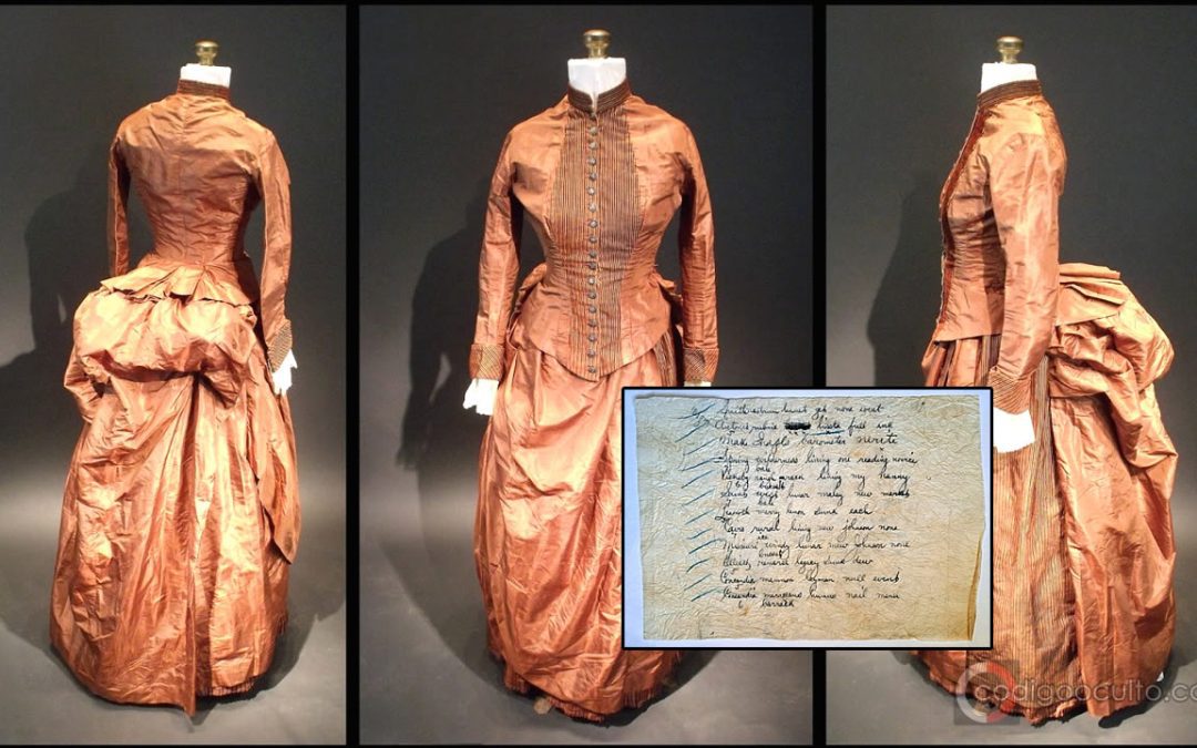 Código secreto encontrado en un vestido victoriano finalmente ha sido descifrado