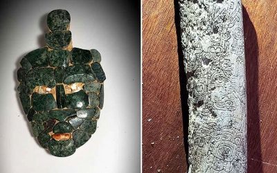 Descubren máscara de jade del dios maya de la tormenta en una tumba real en Guatemala