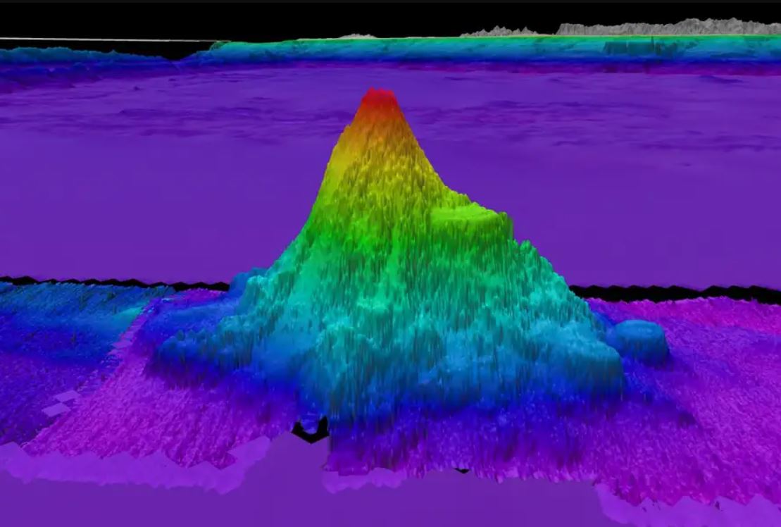 Una de las cuatro montañas submarinas descubiertas