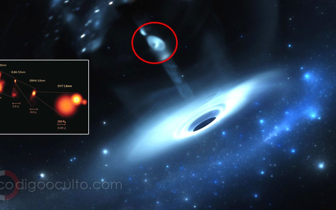 Telescopio Event Horizon detecta “algo enorme” saliendo de un agujero negro supermasivo cercano