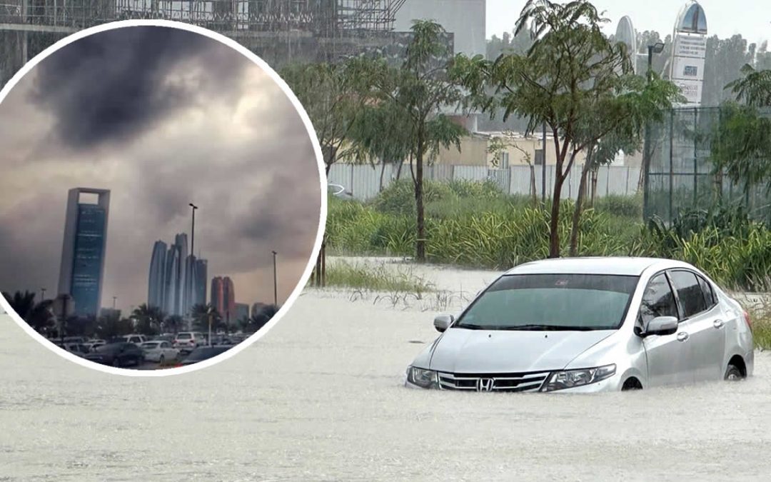 Desierto bajo el agua: Fuertes lluvias e inundaciones azotan Dubai en Emiratos Árabes Unidos