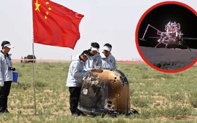 China hace historia al traer a la Tierra las primeras muestras rocosas del lado oculto de la Luna