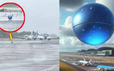 Misterioso orbe azul desciende en aeropuerto de Manchester. Experto afirma que se trata de un OVNI