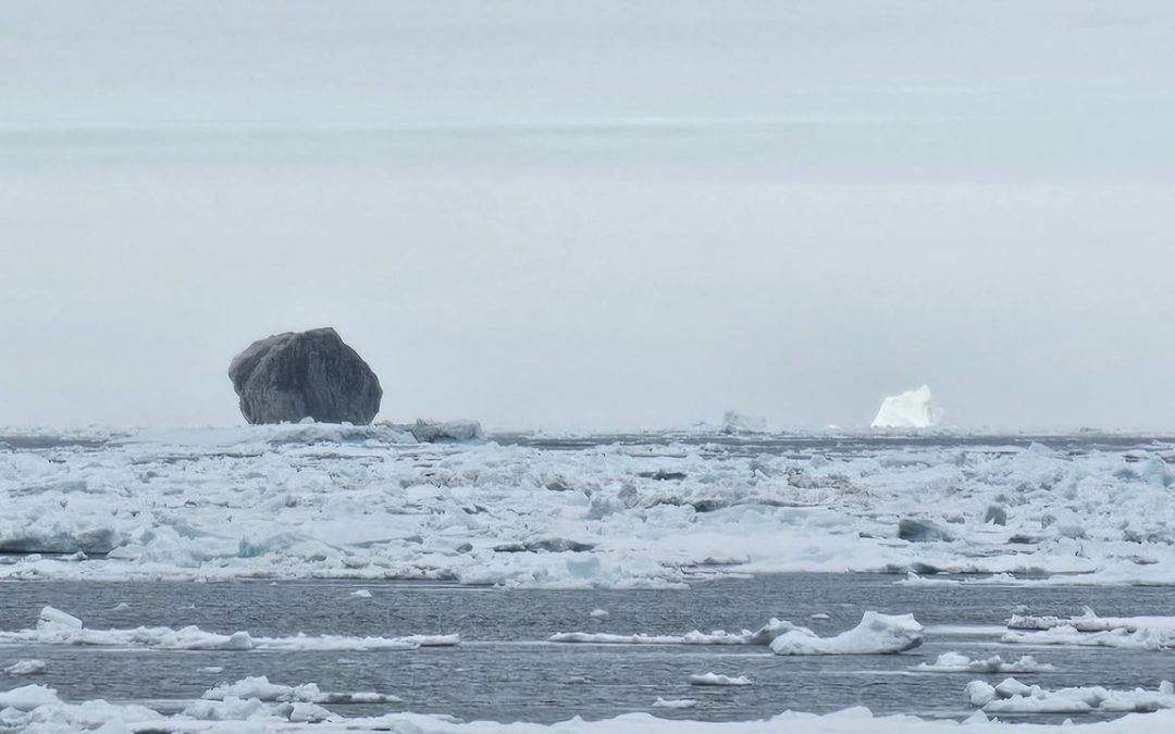 Un extraño iceberg negro aparece frente a la costa de Canadá