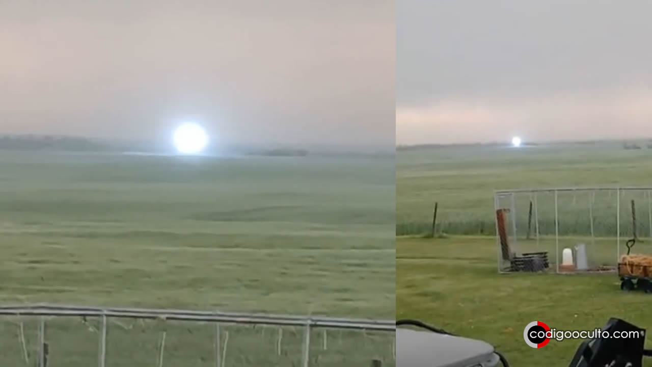 Rayo globular visto en Alberta, Canadá.