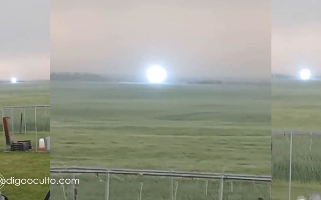 Esfera brillante y luminosa es captada cerca de la superficie en Canadá. Posible rayo globular