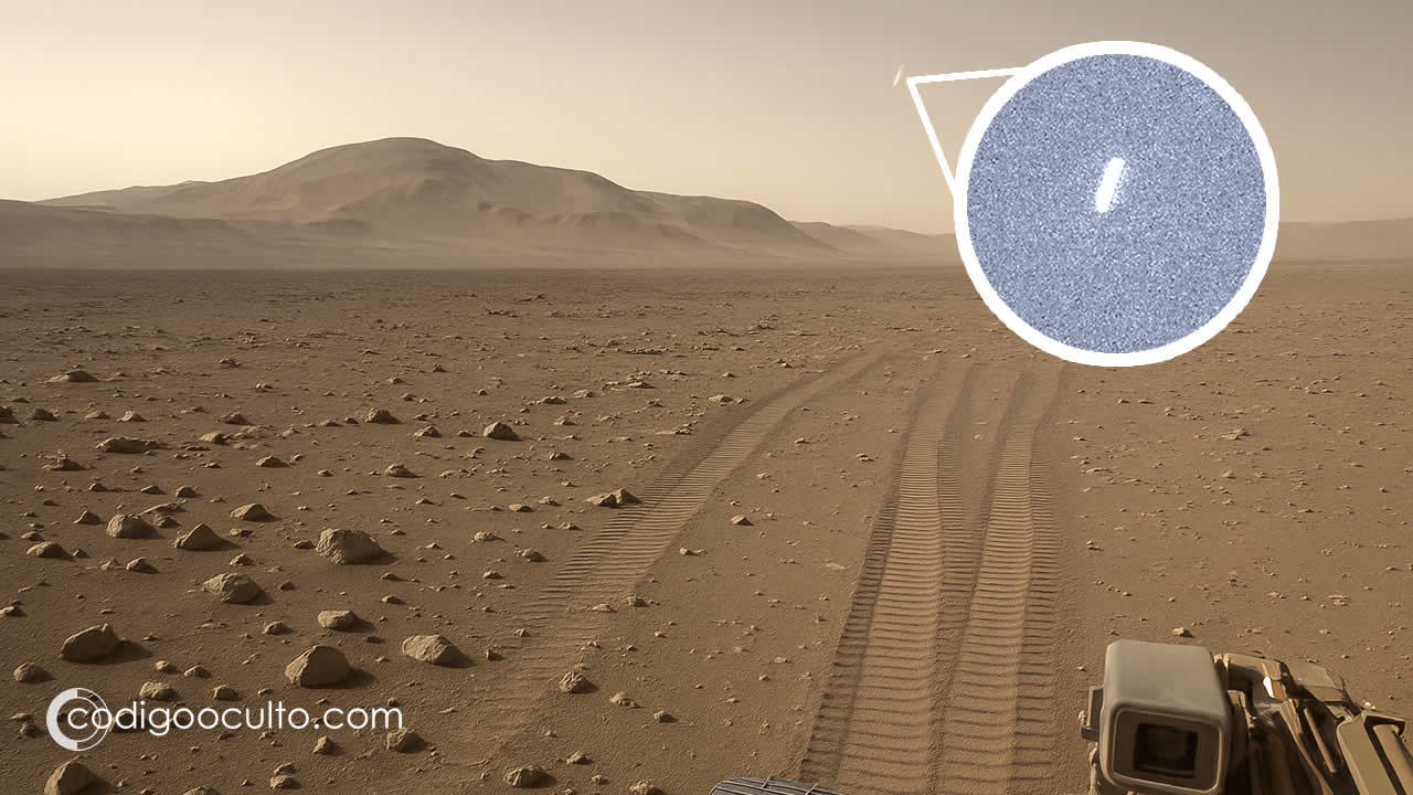 Interpretación de la supuesta imagen de 3I/ATLAS tomada por la cámara del rover Perseverance desde Marte