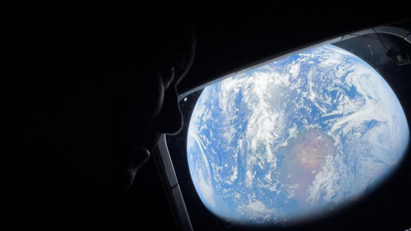 "No hay palabras para describir lo que vemos por esta ventana", dijo Wiseman. Foto del 4 de abril.